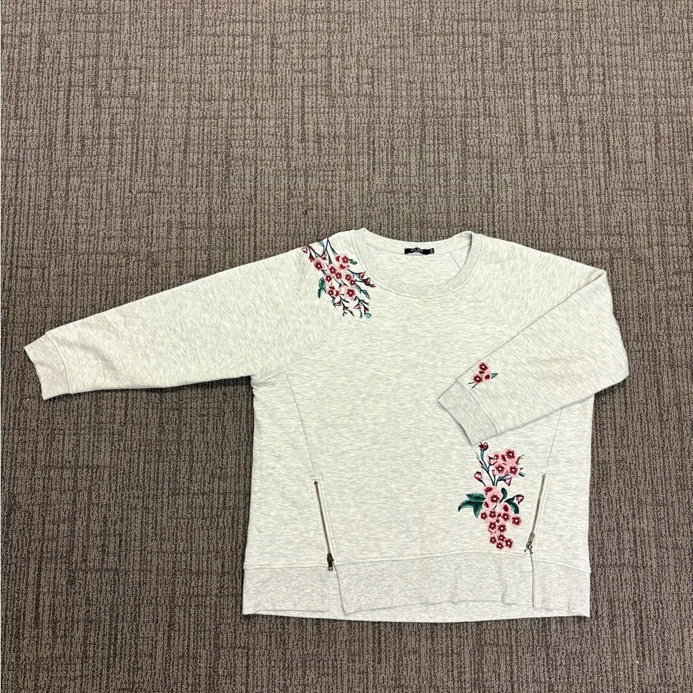 Max Jeans Light Heather Ivory Crewneck Sweatshirt